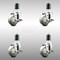 Service Caster 3 Inch 316SS Gray Poly Swivel 1-1/2 Inch Expanding Stem Caster Set Brake SCC SCC-SS316EX20S314-PPUB-TLB-112-4 - alternate 1